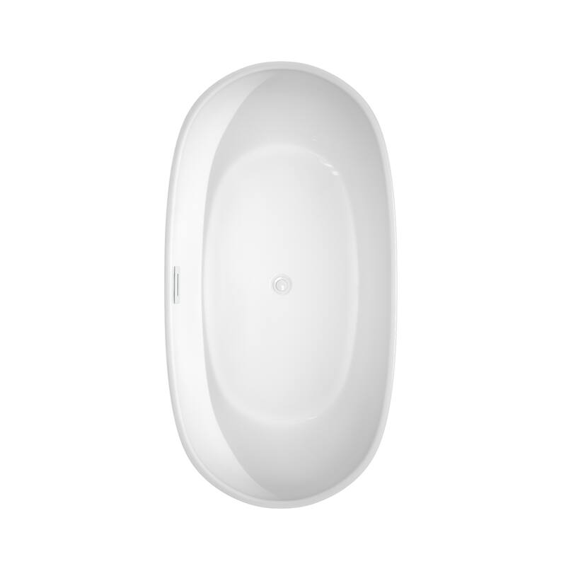 Wyndham Collection Rebecca 60-inch Freestanding Bathtub with Faucet
