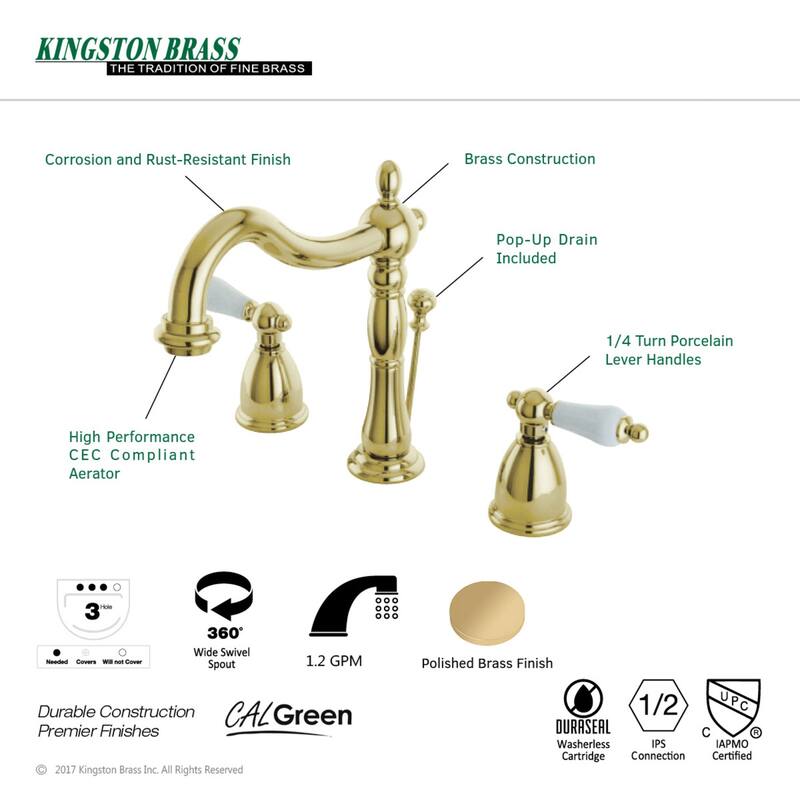 Kingston Brass Heritage 8 in. Widespread Bathroom Faucet