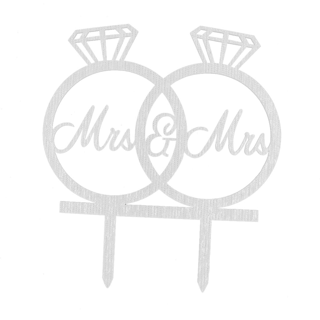Wedding Acrylic DIY Handicraft Ring Shape Decor Cupcake Cake Topper