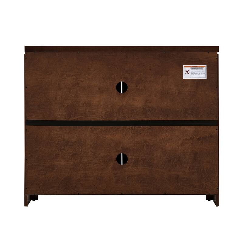 Roomfitters Rattan Sideboard Buffet Cabinet, Mid Century Modern Coffee Bar Wine Bar Storage Console