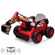 preview thumbnail 1 of 27, 12V Kids Ride On Excavator Digger Car with Remote Control Red