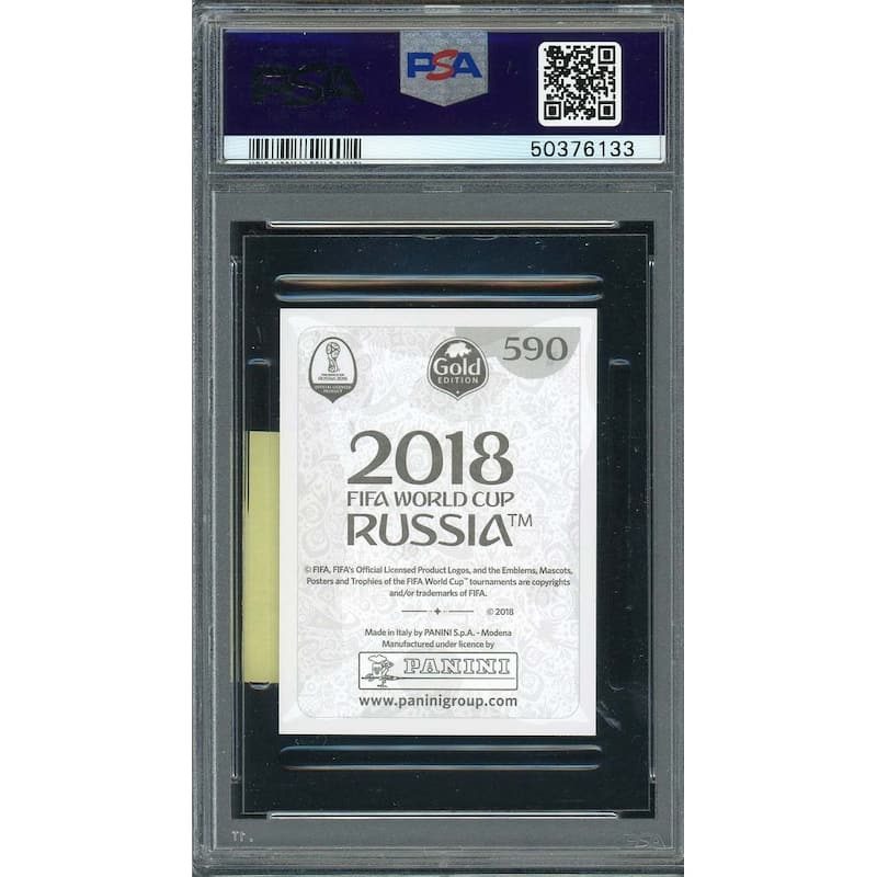 Marcus Rashford 2018 Panini World Cup Rookie Stickers Gold Card #590 PSA 9 - 8'6" x 11'6"