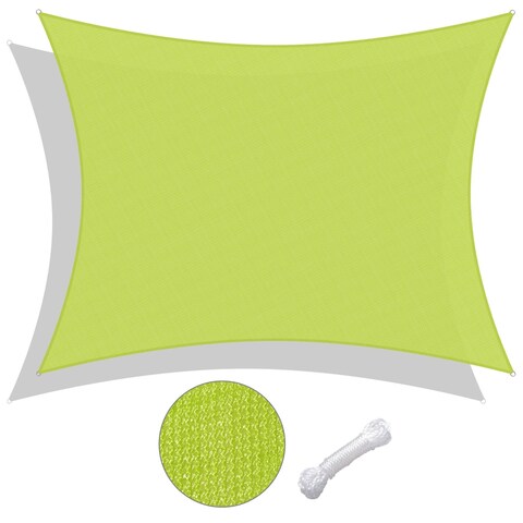 20'x23' Rectangle Sun Shade Sail with Ropes for Outdoor