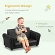 preview thumbnail 11 of 20, Two-seater Kids Sofa Set with Footstool - 32.75" L x 16.5" W x 16.25" H