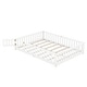 preview thumbnail 9 of 7, Queen Size Bed Floor Bed with Safety Guardrails and Door for Kids