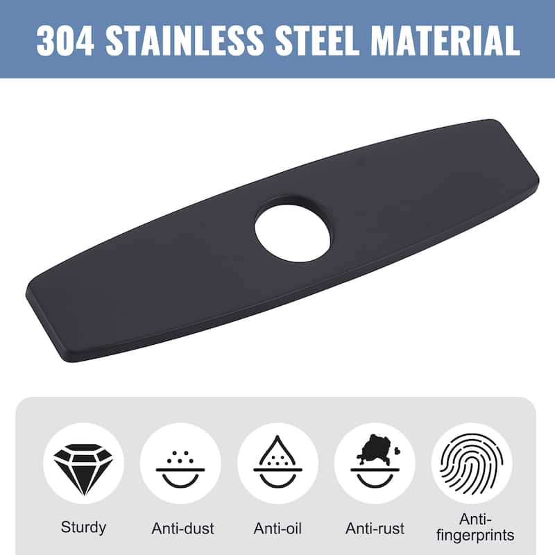 WOWOW 304 Stainless Steel Faucet Plate for 1 to 3 Hole Sinks