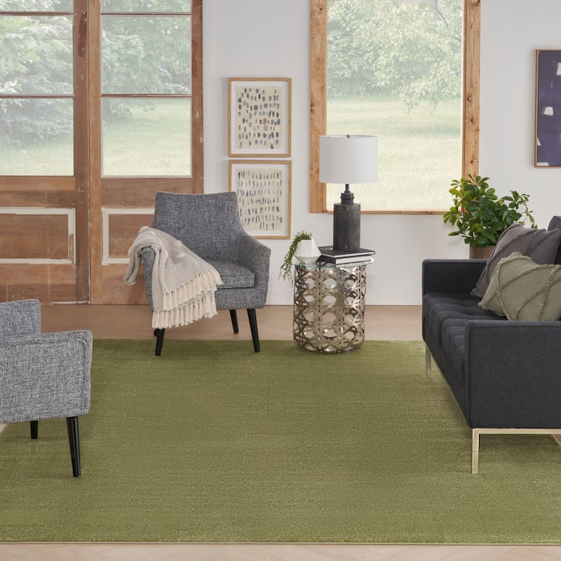 Nourison Modern Solid Indoor/Outdoor Area Rug - 8' x 10' - Green