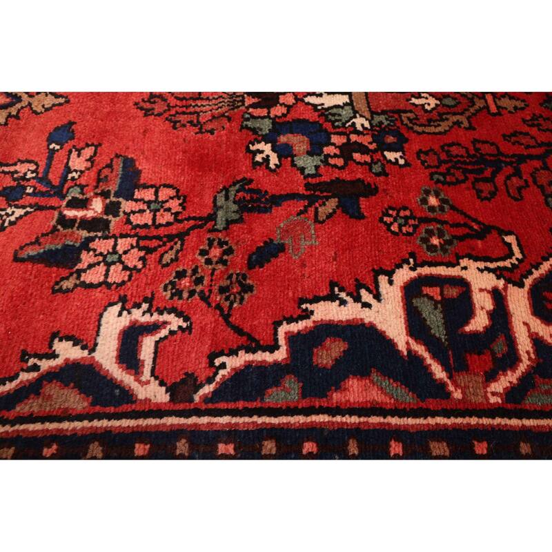 ECARPETGALLERY Hand-knotted Andelz Red Wool Rug - 4'4 x 14'11