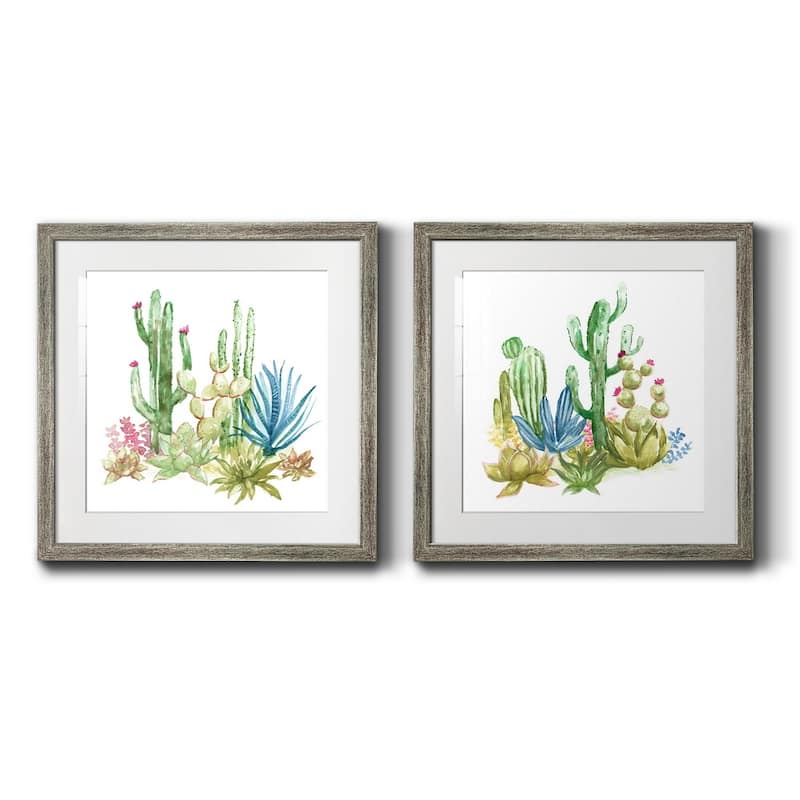 Cactus Vignette I- Premium Framed Print - Ready to Hang - Multi-Color