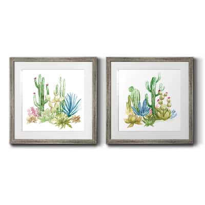 Cactus Vignette I- Premium Framed Print - Ready to Hang - Multi-Color