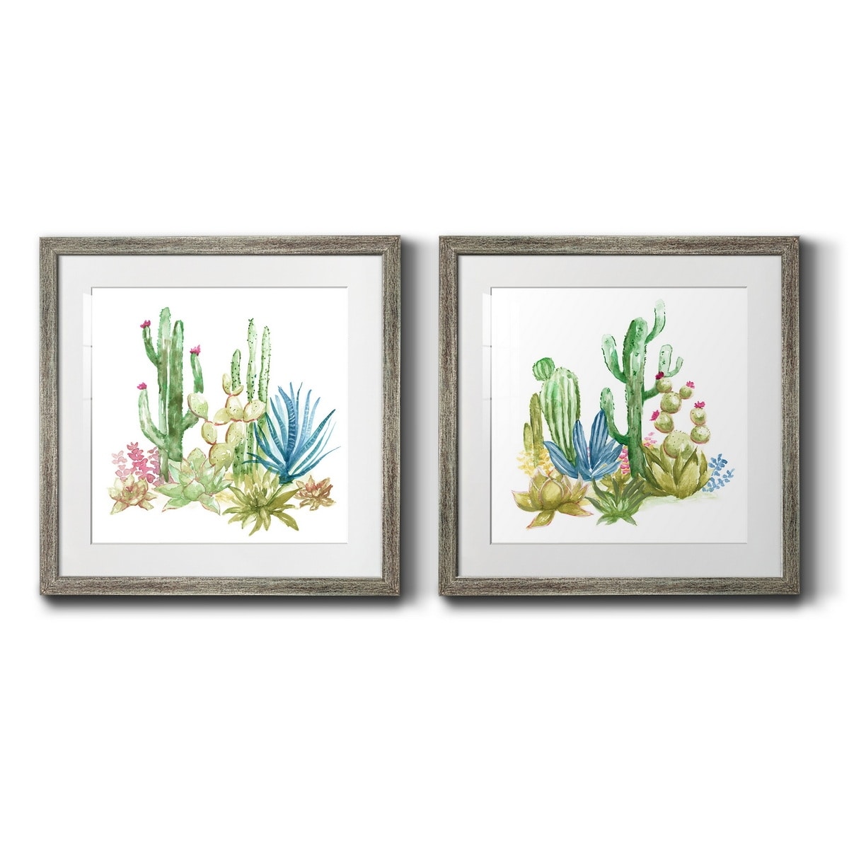 Cactus Vignette I- Premium Framed Print - Ready to Hang - Multi-Color