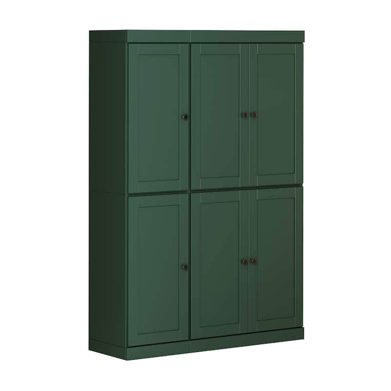 Palace Imports 100% Solid Wood 48.5" Pantry Cabinet with Shaker Doors and Adjustable Shelves