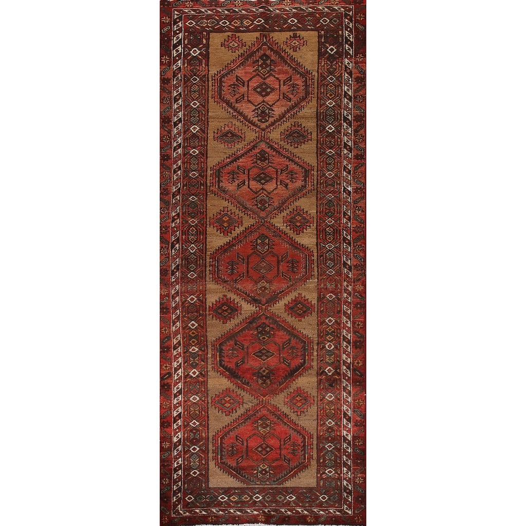 Handmade Ardebil Persian Vintage Runner Rug - 3'8"x 10'9"