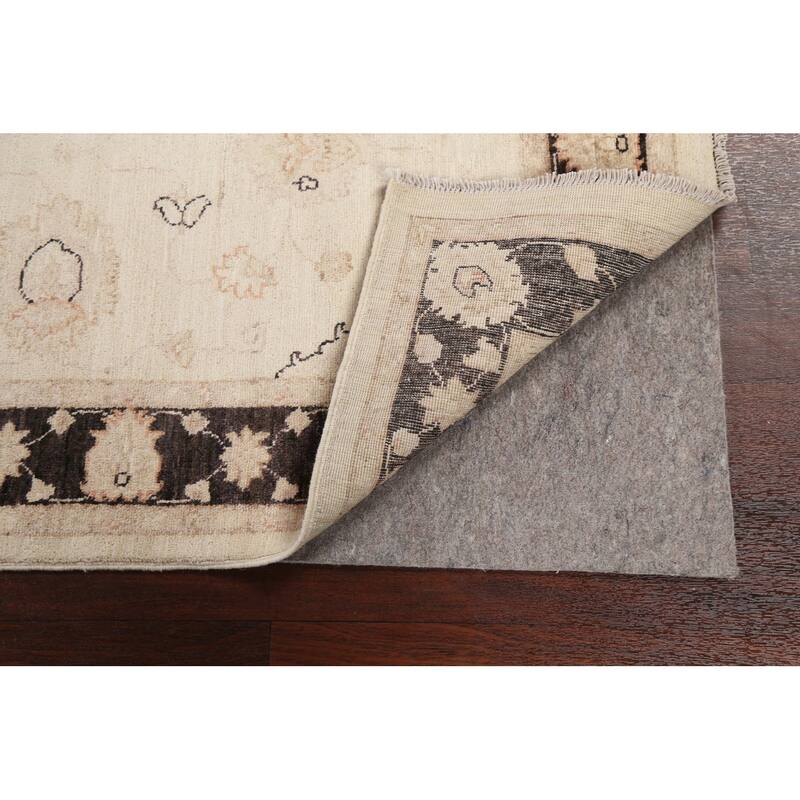 Vegetable Dye Peshawar Chobi Oriental Floral Runner Rug Wool Handmade - 3'2" x 9'7"