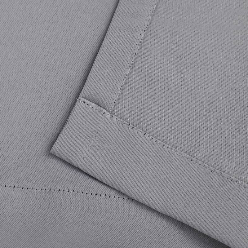 Modern Solid Room Darkening Blackout Curtains, Rod Pocket, Set of 2