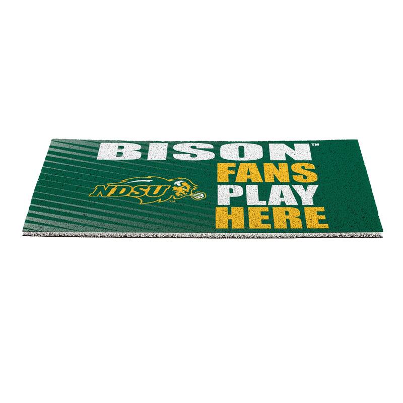 28 in. x 16 in. North Dakota State University "Fans Play Here" PVC Door Mat