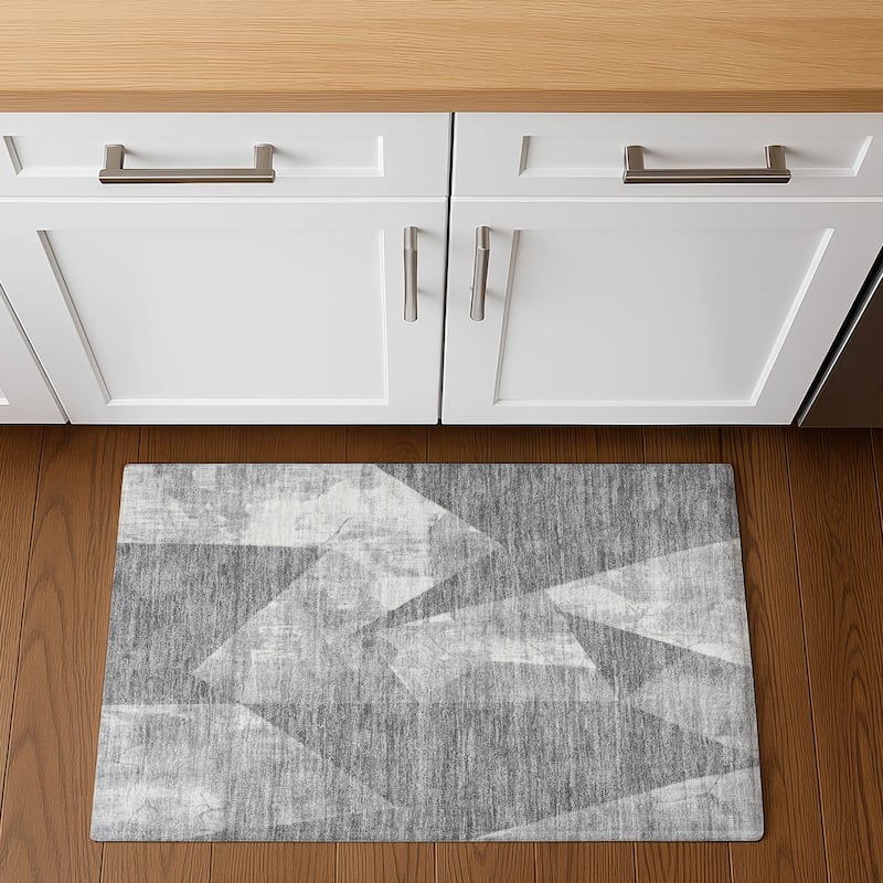 Premium Washable Super Soft Casual Contemporary Mayfield Rug - 1'8" x 2'6" - Gray