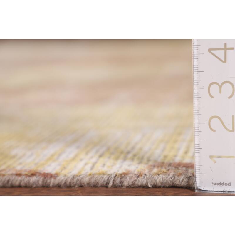 All-Over Abstract Oriental Area Rug Handmade Wool Carpet - 7'10" x 10'0"