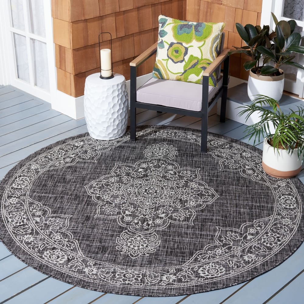 SAFAVIEH Courtyard Jumanah Indoor/ Outdoor Waterproof Patio Backyard Rug