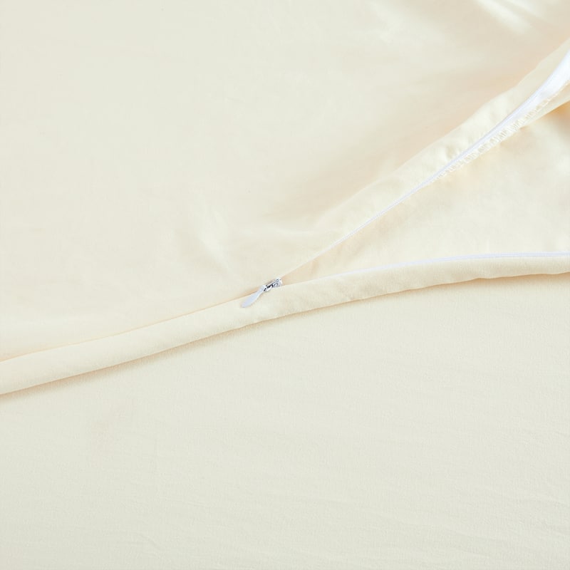 Light-Weight Microfiber Duvet Cover Set with Zipper Closure