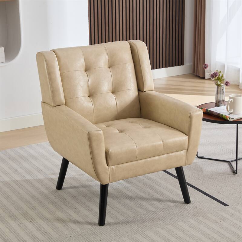 Modern Ergonomics Accent Chair with Black Legs