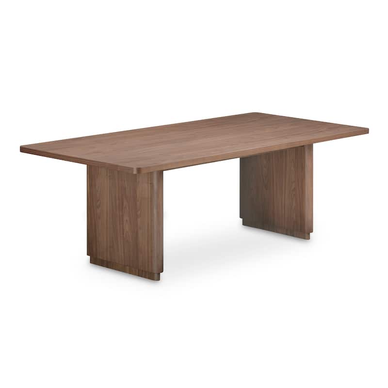 NADAAL STUDIOS Odette Small Dining Table for 6, Rectangular Oak Veneer Top, Scandinavian Style, Brown