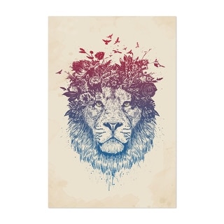 Floral lion Illustrations Animals Floral Botanical Art Print/Poster ...