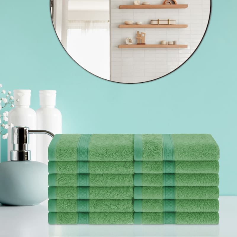 Superior Rayon from Bamboo/Cotton Face Towel - (Set of 12) - Spring Green