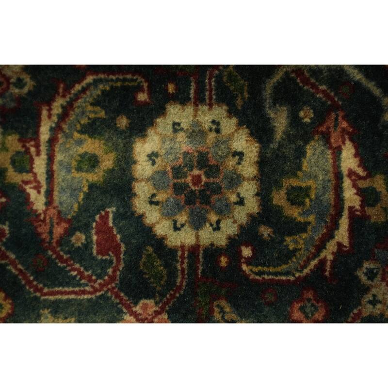 Hand Knotted Oriental 100% Wool Carpet Traditional All-Over Red Tabriz Area Rug - 9' 3'' X 6' 1''