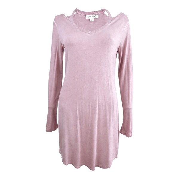 mauve shift dress