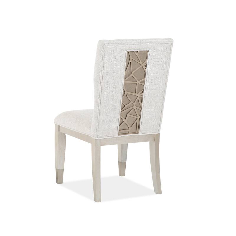 Magnussen Home Lenox Acadia White Upholstered Host Chair Two Pack - 21''W x 25.75''D x 39.5''H