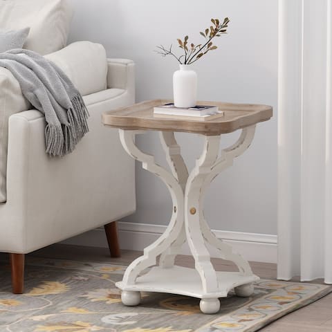 Bevier French Country Accent Table with Square Top by Christopher Knight Home