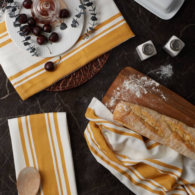 DII Vintage Red Chef Stripe Dishtowel (Set of 3)
