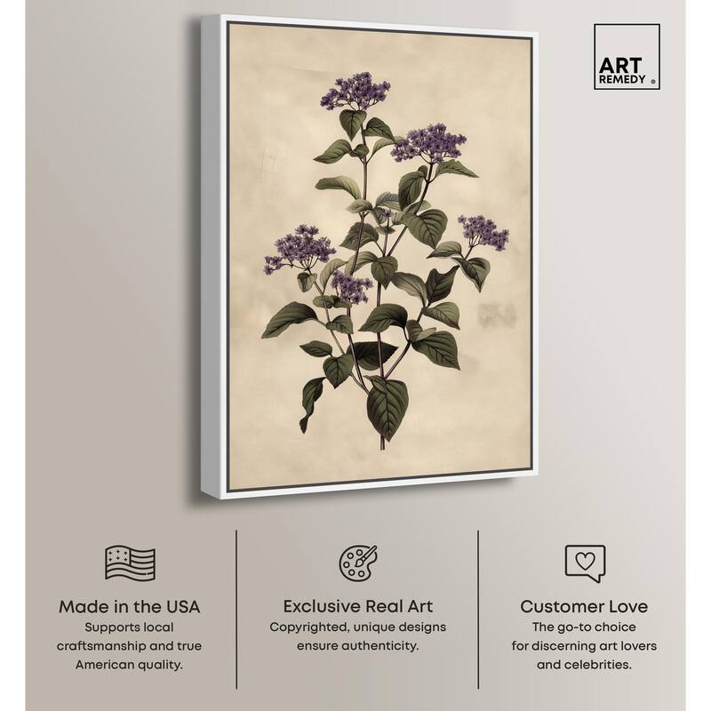 Purple Hydrangea Canvas by Art Remedy