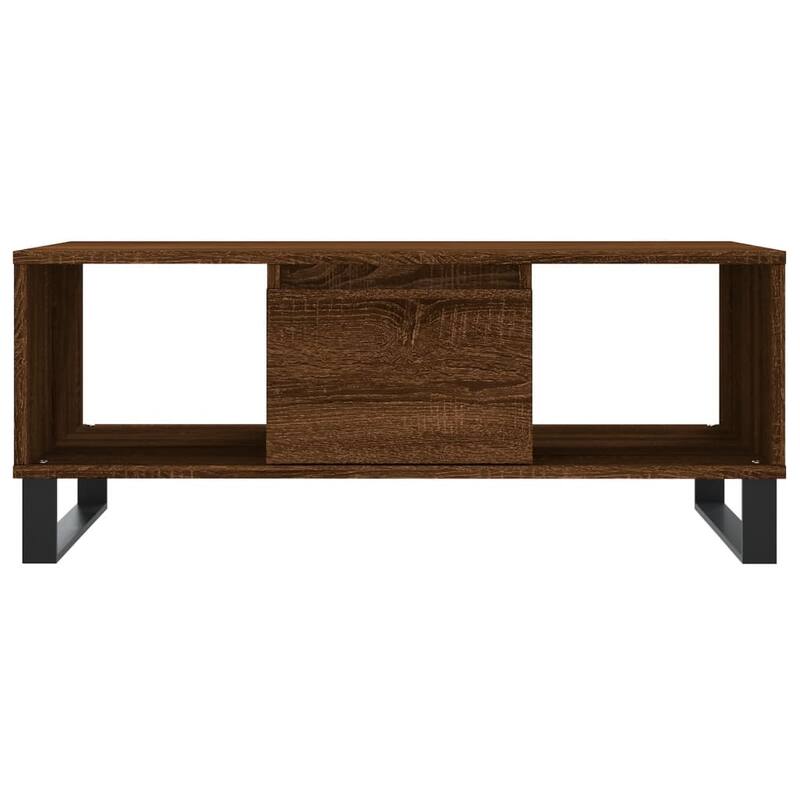 vidaXL Coffee Table White Engineered wood, metal Medium Coffee Table - 19.7 x 35.4 x 14.4 in