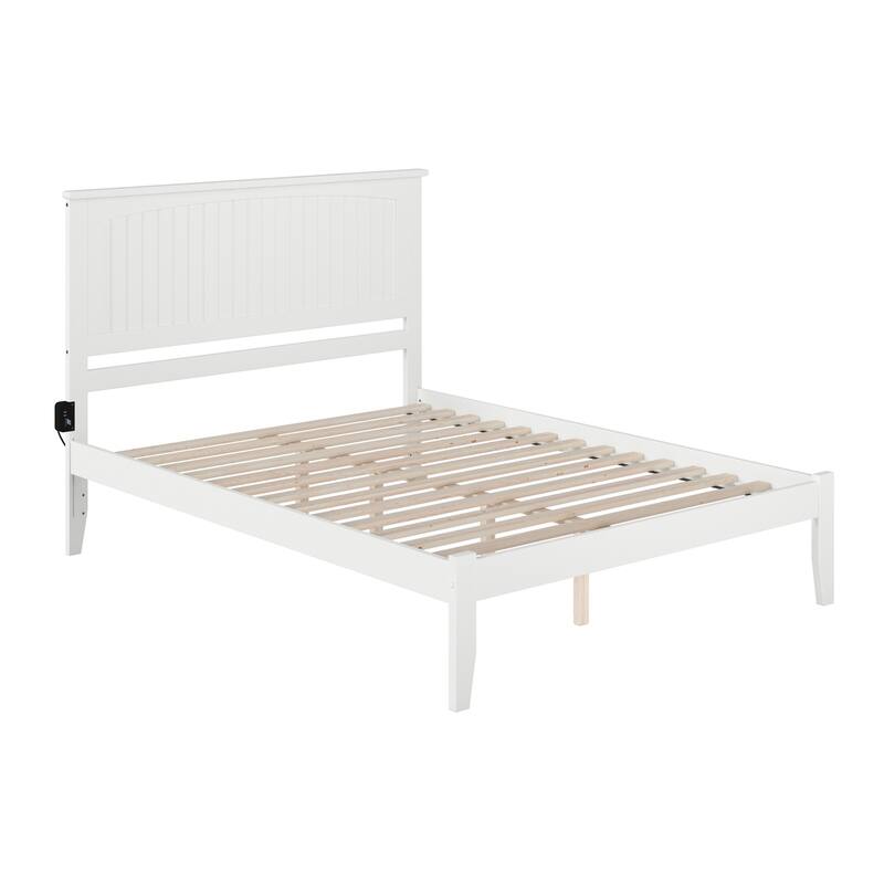 Platform Bed - Solid Hardwood Design, Open Footboard - Sturdy Wood Frame for Bedrooms