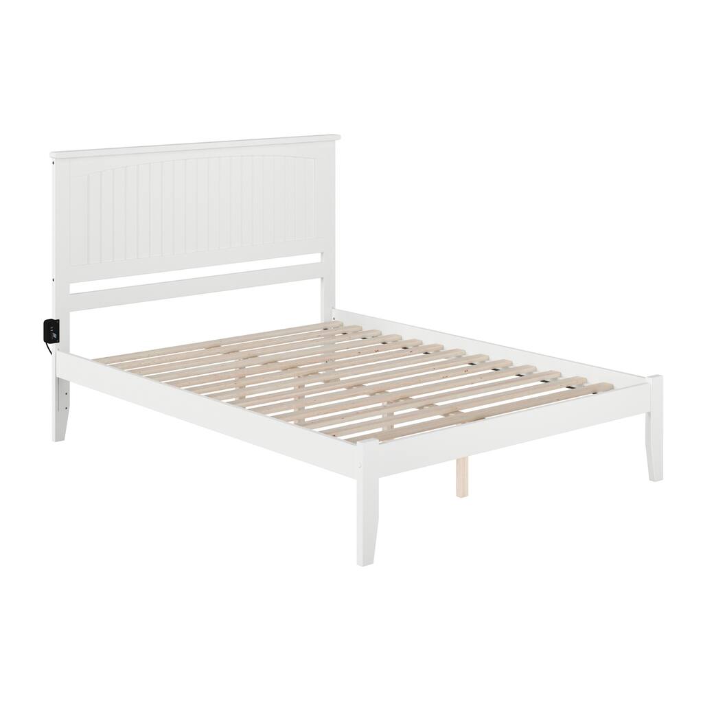 Platform Bed - Solid Hardwood Design, Open Footboard - Sturdy Wood Frame for Bedrooms