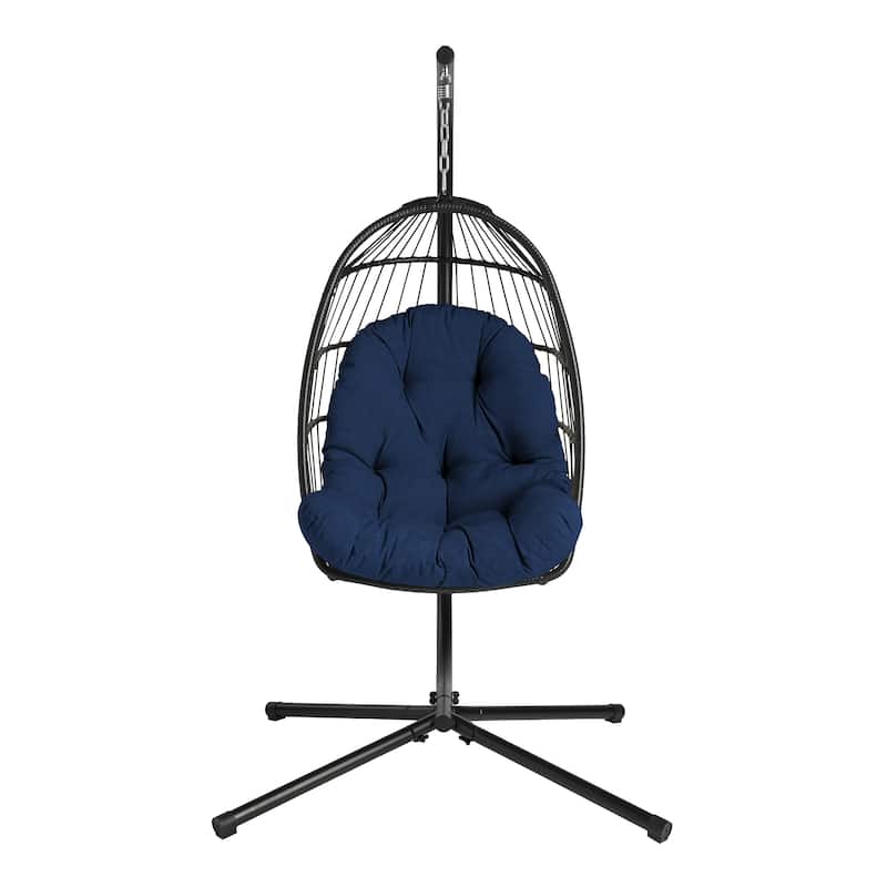 ARDEN Plush Indoor / Outdoor Egg Chair Cushion, 34 x 49 - Sapphire Blue Leala