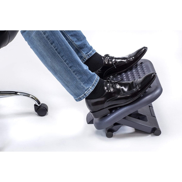 Foot rest under desk adjustable height clearance