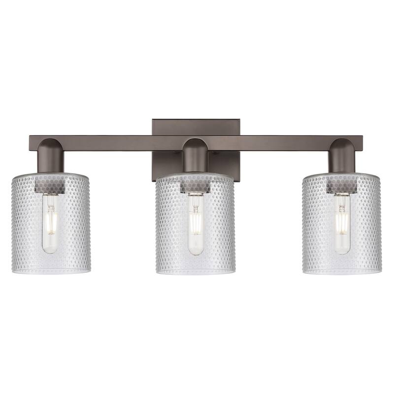 Innovations Lighting Endless Possibilities Arcadia - Cobbleskill - 3 Light 24" Bath Vanity Light - Clear/Oil Rubbed Bronze