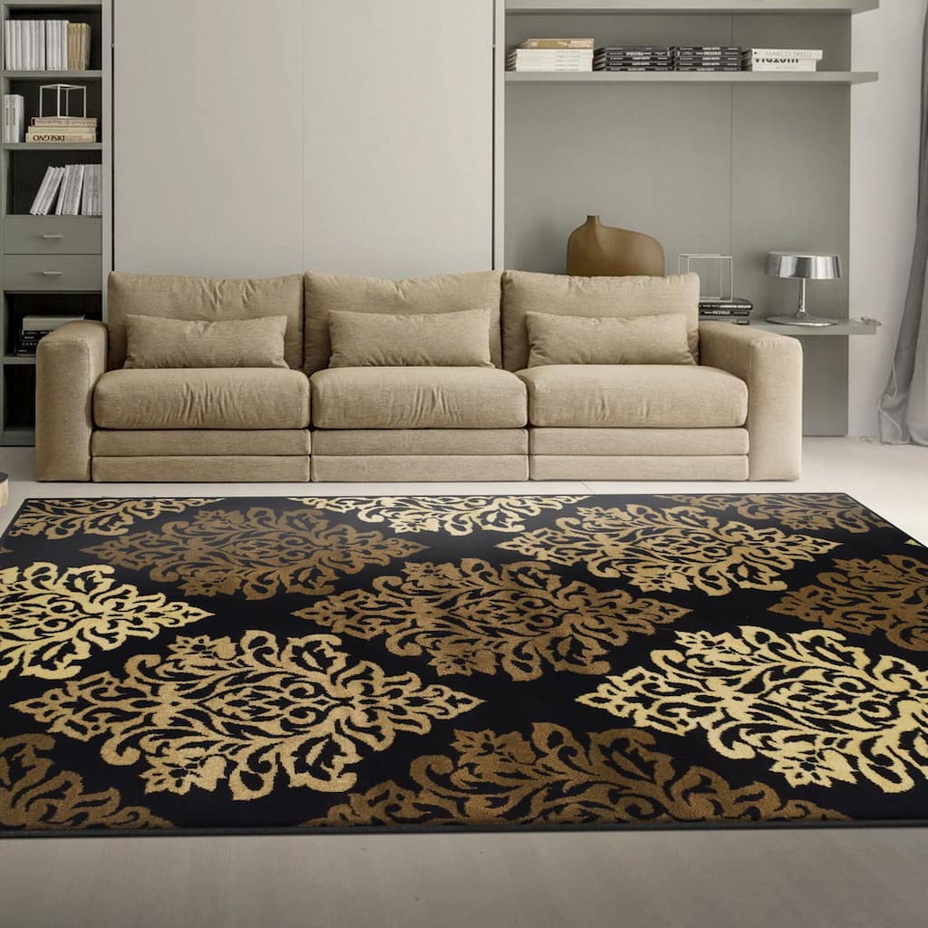 Superior Danvers Traditional Floral Damask Indoor Area Rug