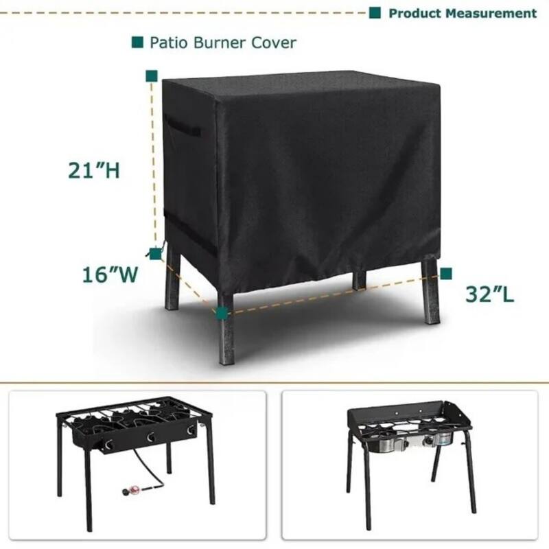 Heavy Duty Patio Stove Burner Covers Outdoor Grill Cover Suitable for Camp Chef 2 Burners Stove - 33"x 16"x 20"