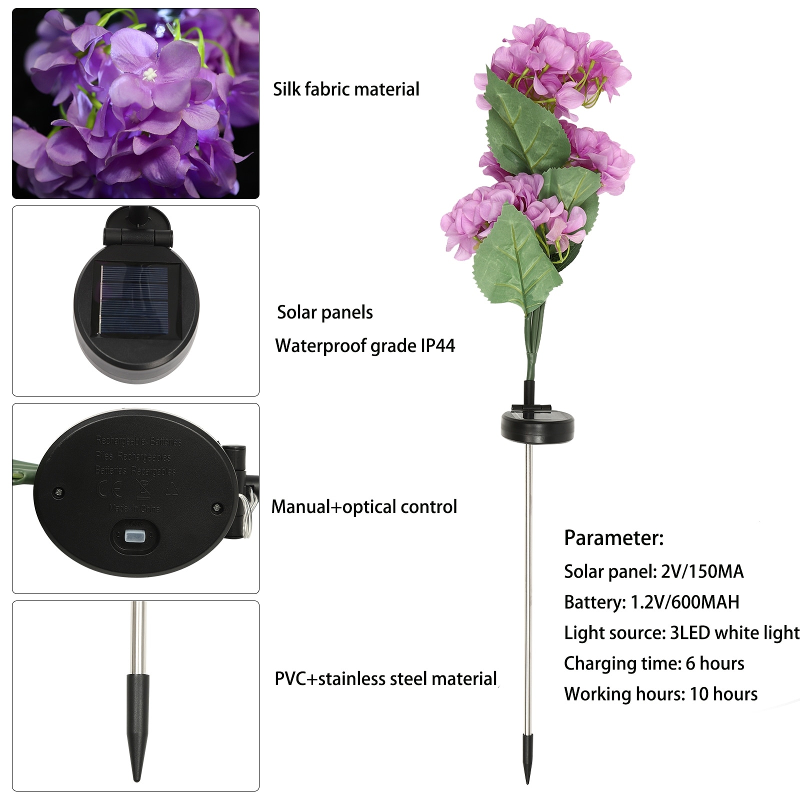 Outdoor Hydrangea flower Solar Garden Lights On Sale Bed Bath Beyond 36686190