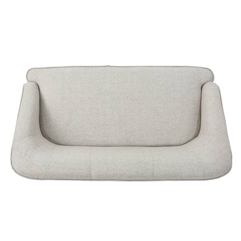 Loveseat Sofa Recliner Sofa with Birch Legs, Comfortable 2-Seater Fabric Couch Accent Sofa for Living Room