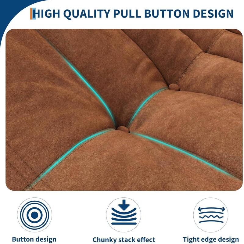 Floor Bean Bag Chair, Loveseat Teddy Sofa for Living Room Bedroom Office
