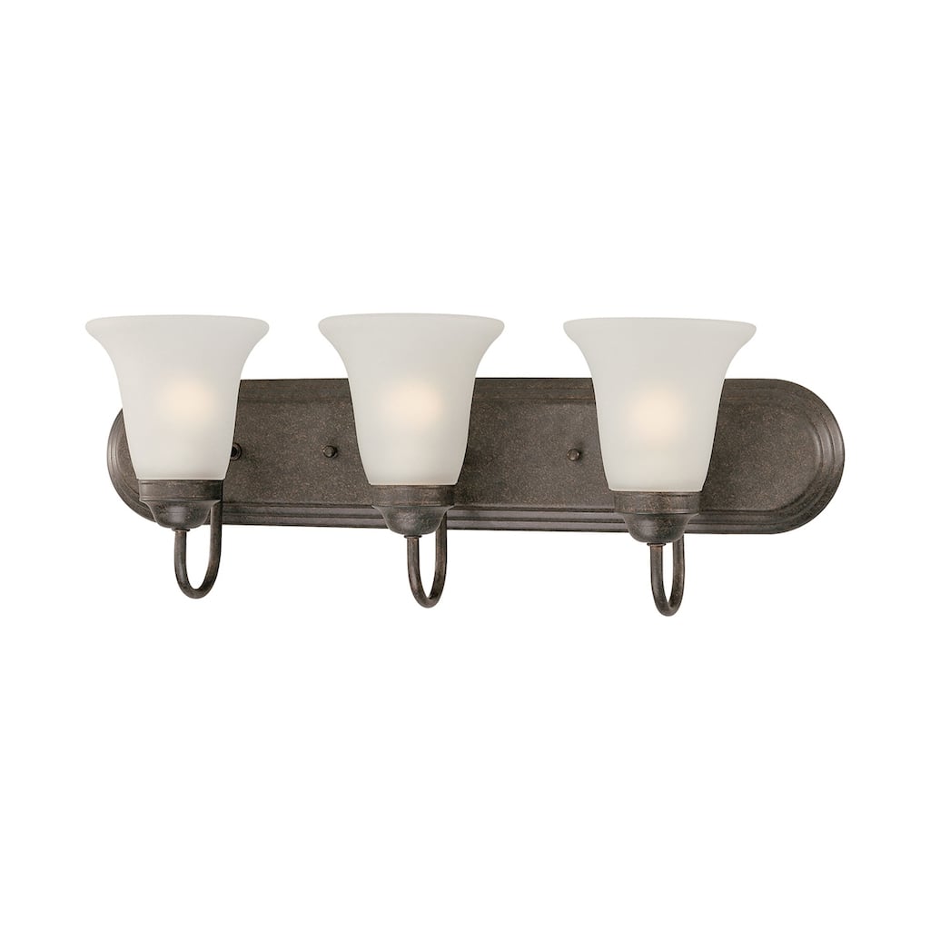 Elk Home Homestead Colonial Bronze With White Glass Sconce