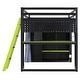 preview thumbnail 34 of 64, Wood Full Size Loft Bed with Blackout Curtains and RGB Lights, Gaming Loft Bed with Desk & Shelves