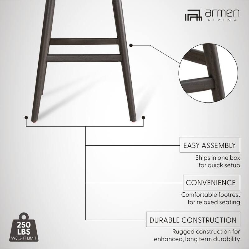 Elias Modern Swivel Bar Stool, Upholstered Counter Stool with Solid Wood Frame