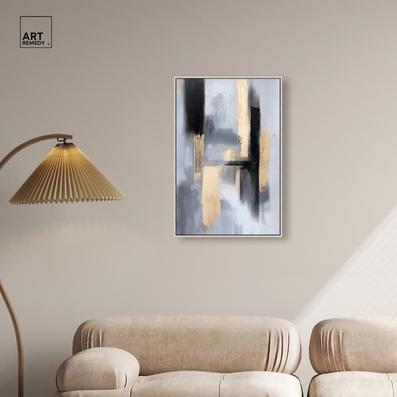 Onyx and Aureolin I Canvas by Art Remedy
