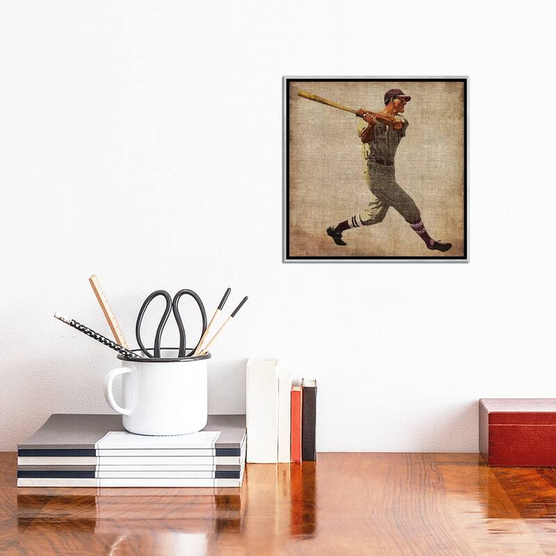 iCanvas "Vintage Sports VI" by John Butler Framed